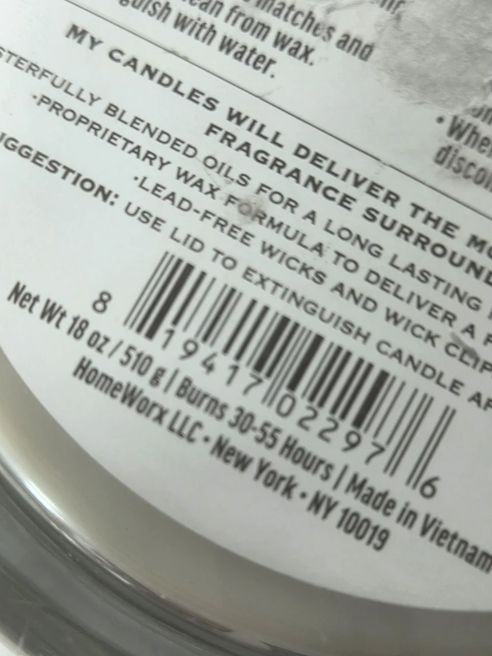 homeworx by slatkin co Frozen balsam 4 wick scented candle white jar